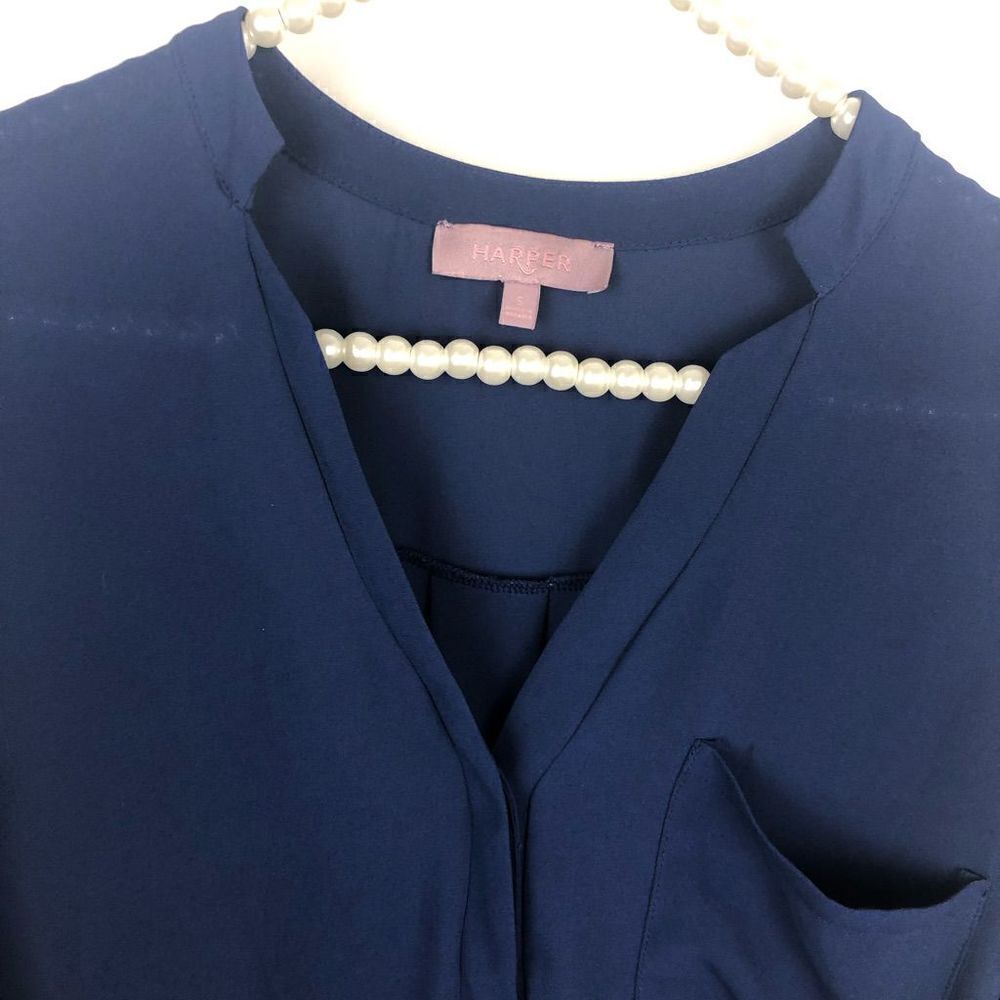 Harper blue blouse size Small - Picture 8 of 9